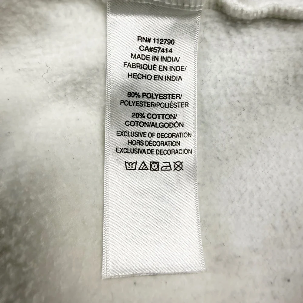 True Religion Mens White Graphic Sleeve Full Zip Hoodie Sweatshirt 2XL